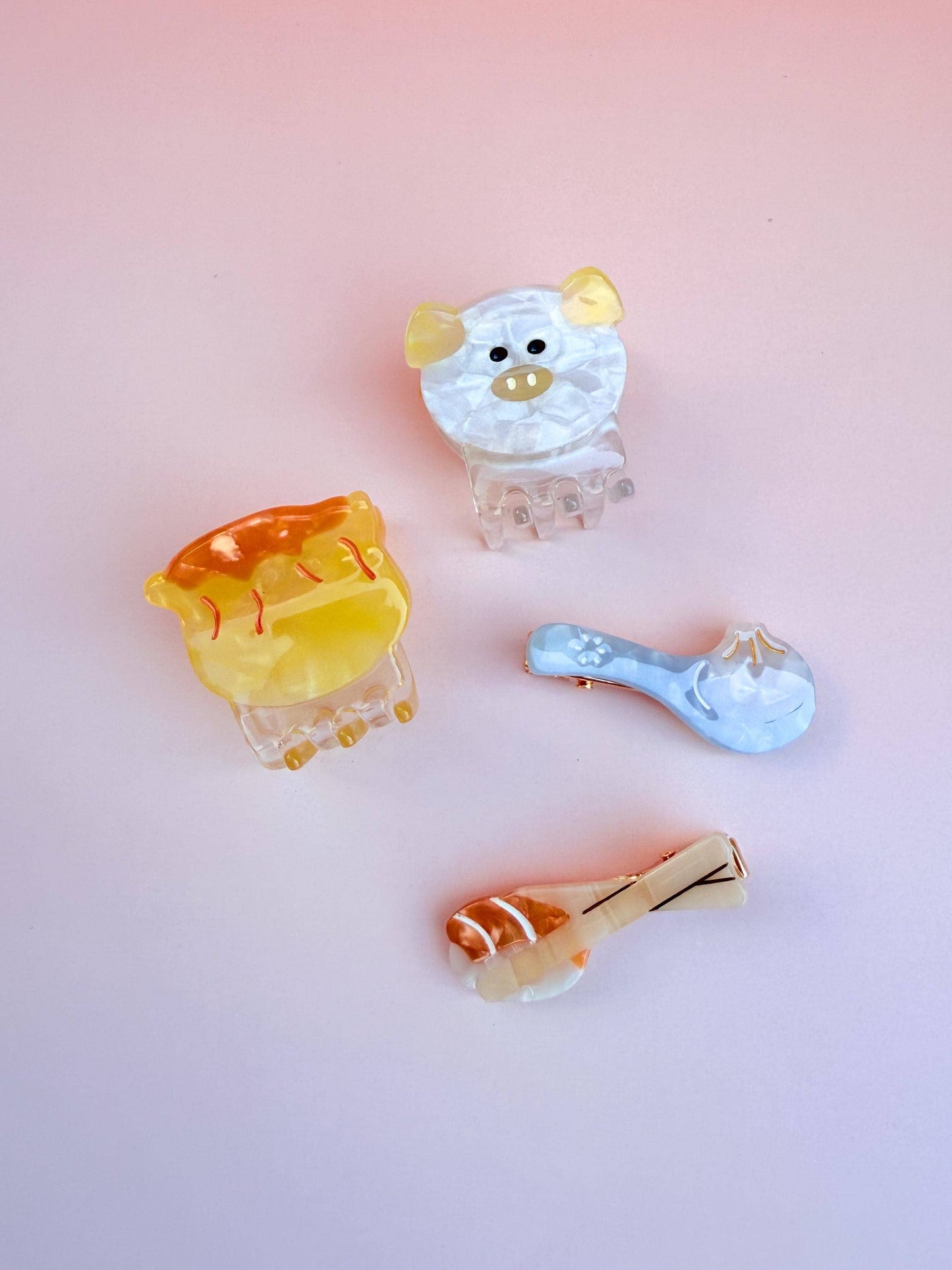 Mini Dim Sum Sushi Hair Clip Set