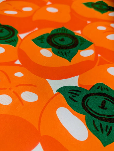 Persimmons Risograph Print