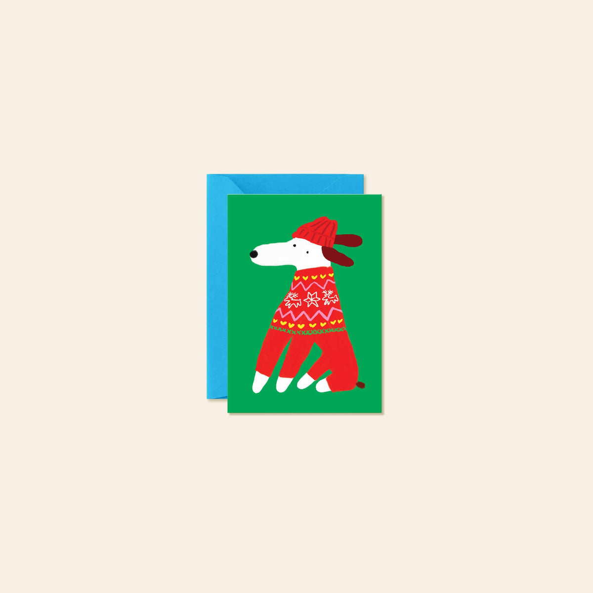 Holiday Sweater Dog Mini Note Card