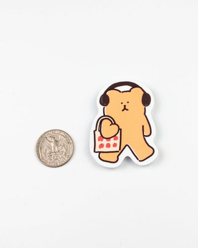 Bear with Tote and Headphones