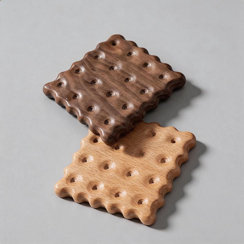 Solid Wood Biscuit Coaster