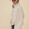 Stand Collar Drawstring Hem Jacket
