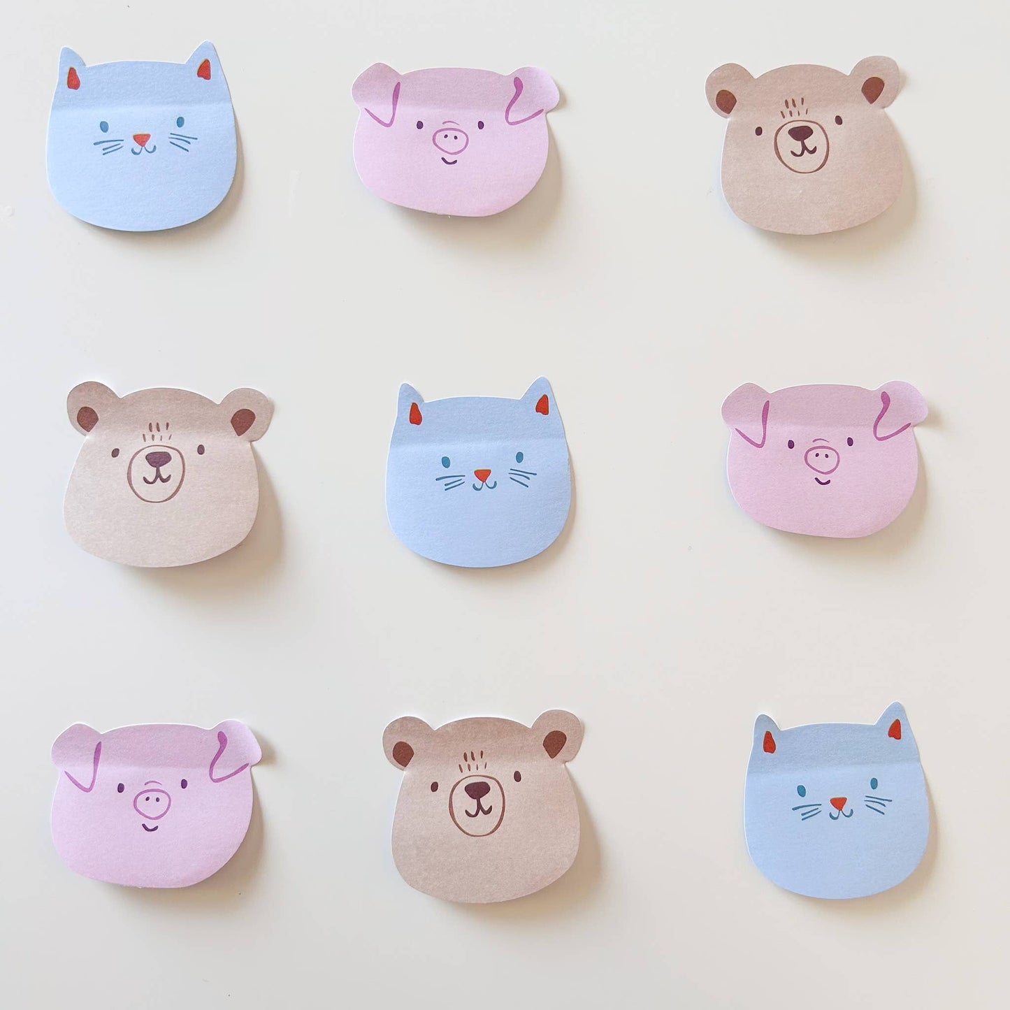 Pig Funny Faces Sticky Notes