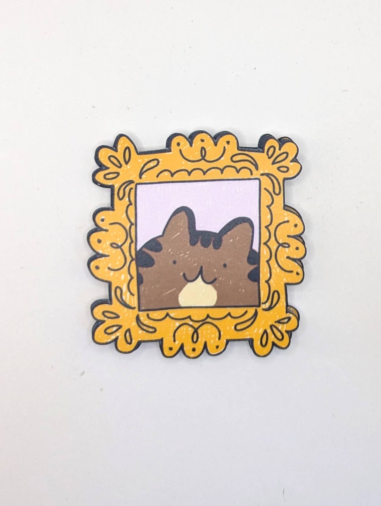 Framed Cat Portrait Vinyl Sticker