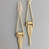 Brass Triangle Chandelier earrings