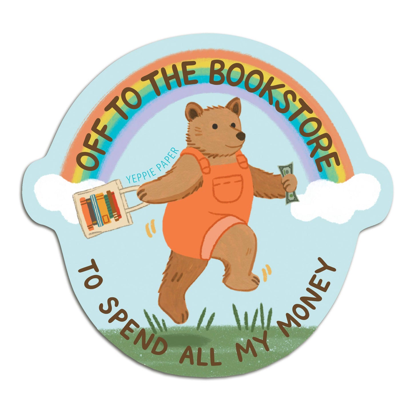 Bookstore Bear Sticker