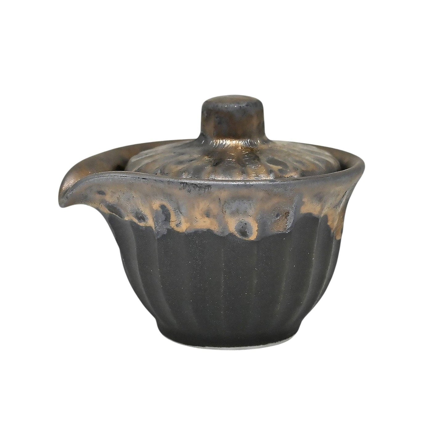 Minoware Soy Sauce Dispenser with Lid, Black Gold