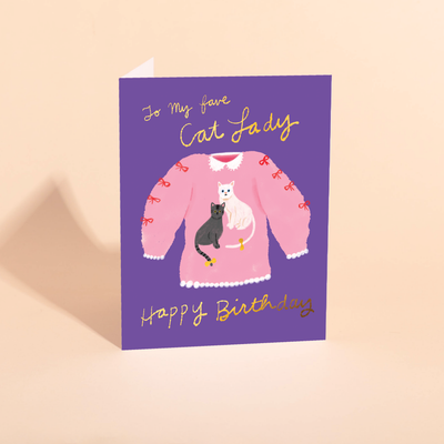 CAT LADY - Birthday Card