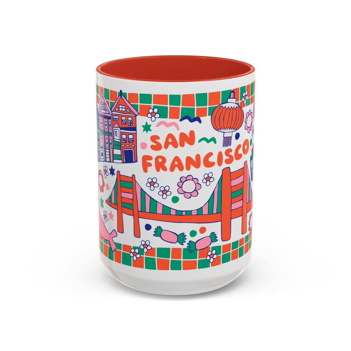 San Francisco - *BIG* Coffee Mug (15oz, red)