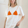 Caviar Print Bikini Graphic Tee