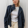 High Neck  Denim Jacket
