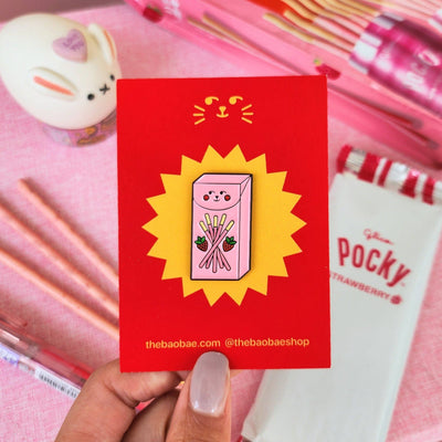 Strawberry Pocky Enamel Pin