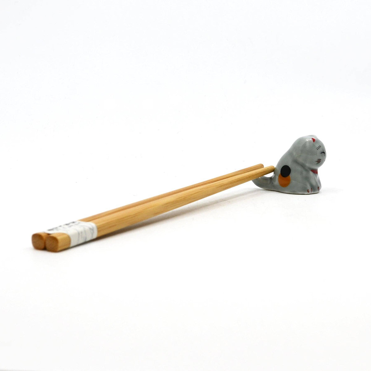 Lucky Cat Chopsticks Rest, Gray