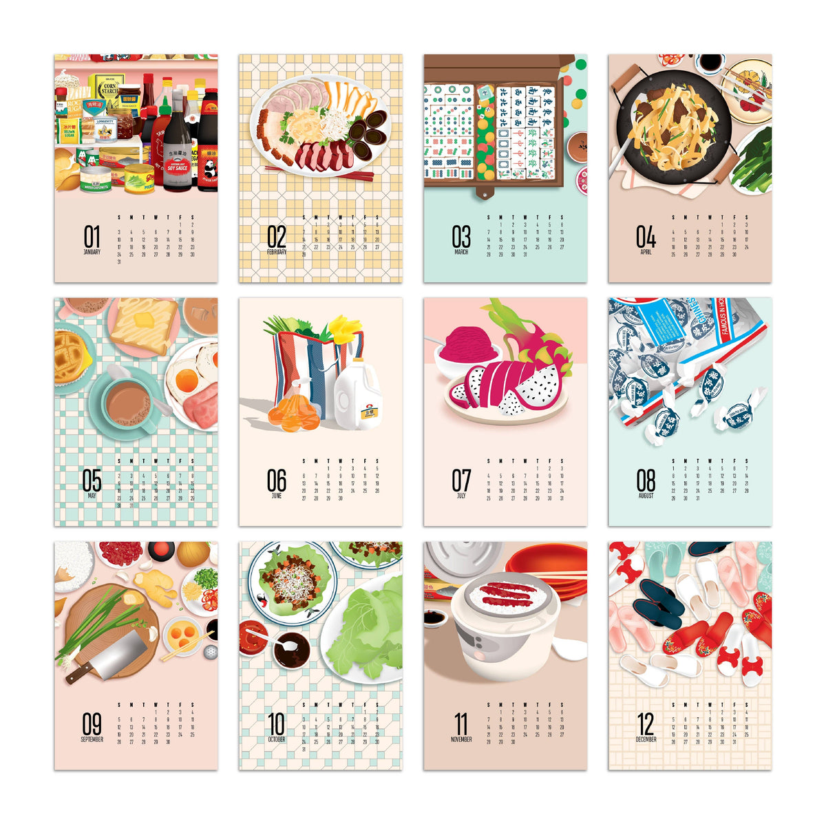 2027 everyday Asian scenes calendar