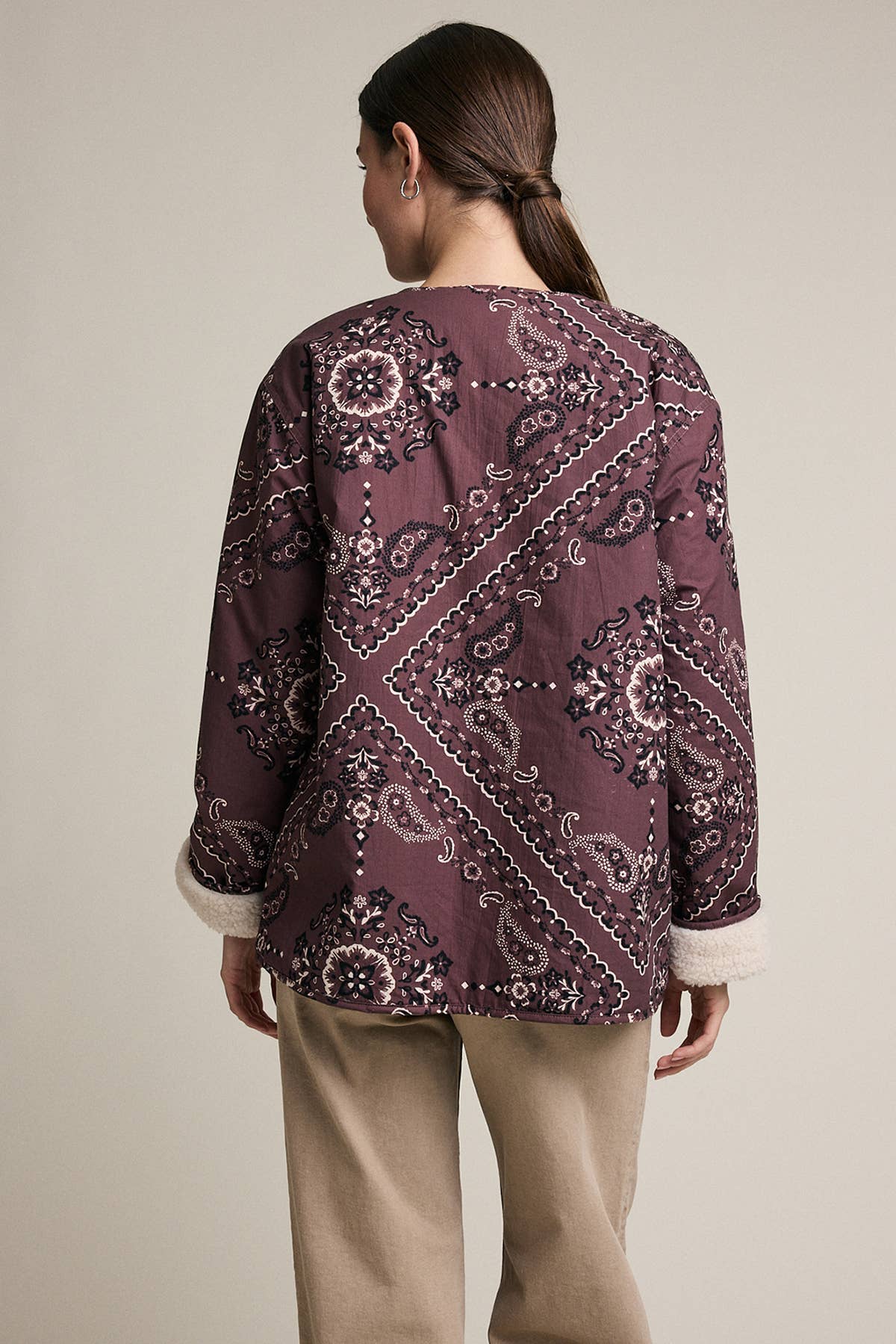 Reversible Sherpa Paisley Jacket