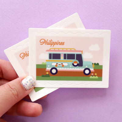 Philippines Jeepney Stamp Sticker