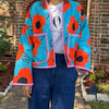 Blue garden quilting jacket