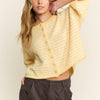 LOU - Striped Cropped Cardigan