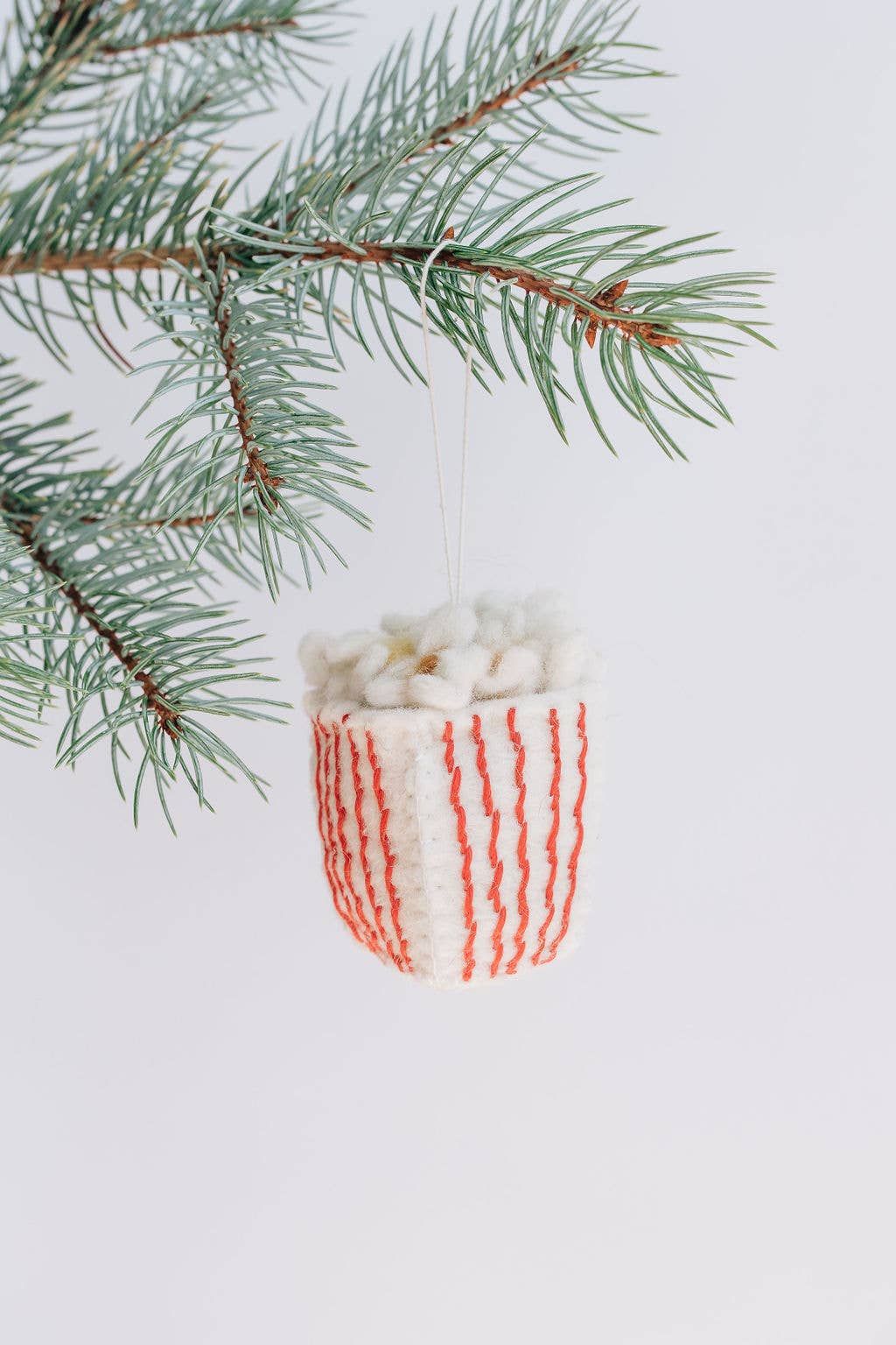Popcorn Felt Ornament 