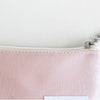 Embroidered Zip Pouch with Chain Ring