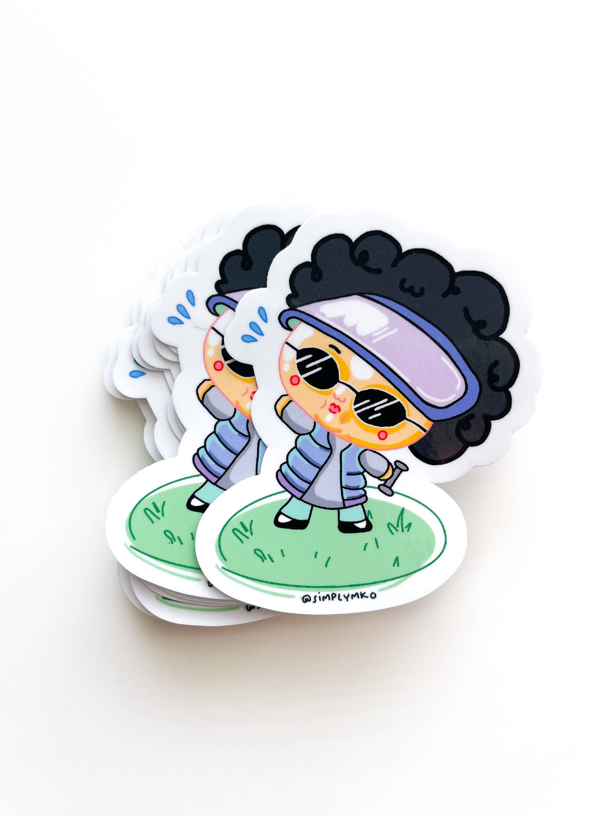 Ajumma Workout Asian Sticker