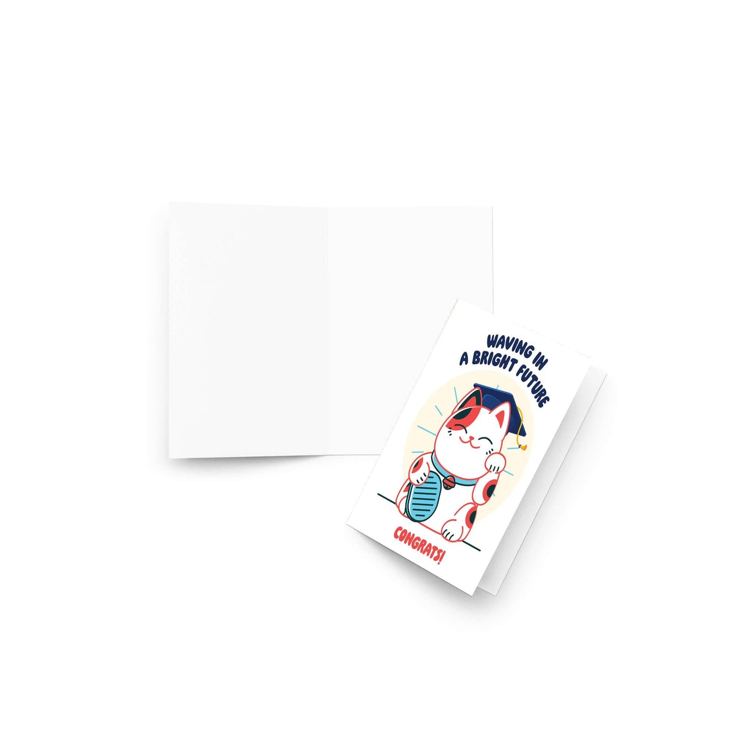 Lucky Cat Graduation Card