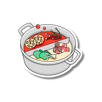 Hot Pot Asian Sticker