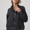 Washed Denim Bomber Jacket