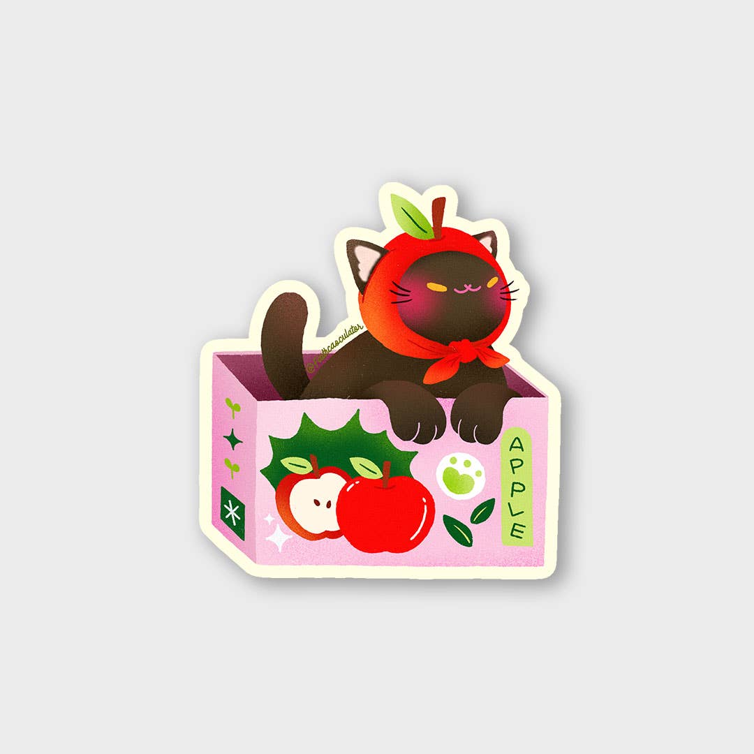 Apple Cat Sticker
