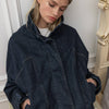 High Neck  Denim Jacket