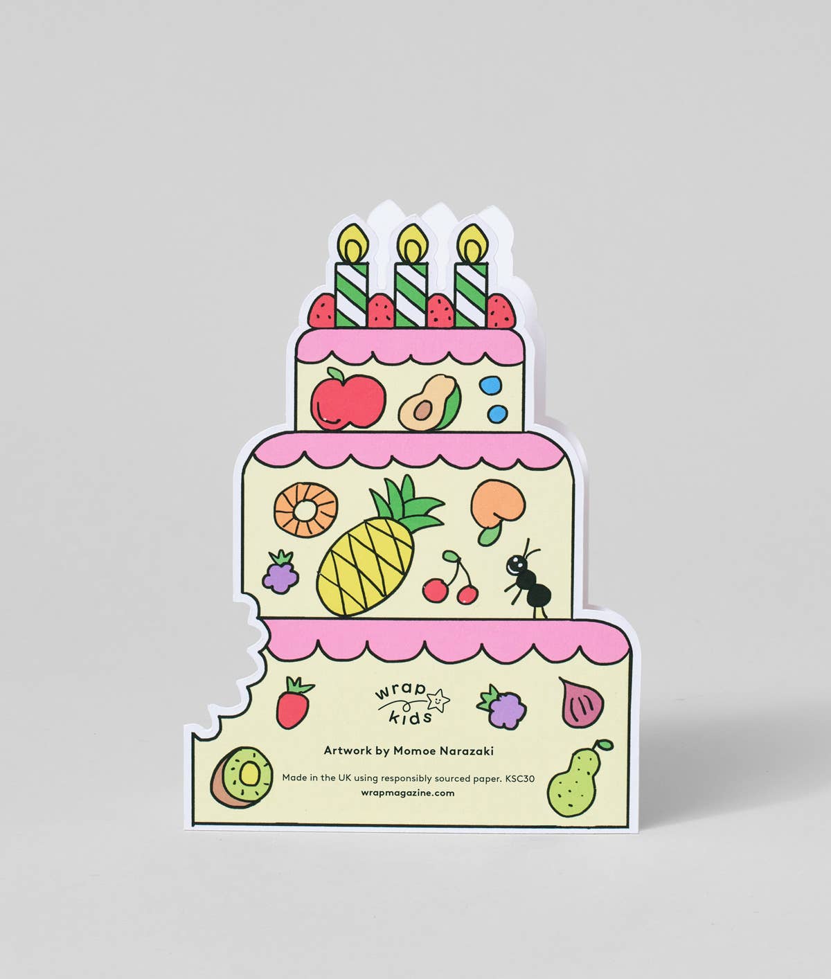 Birthday Cake Bear Shaped Card