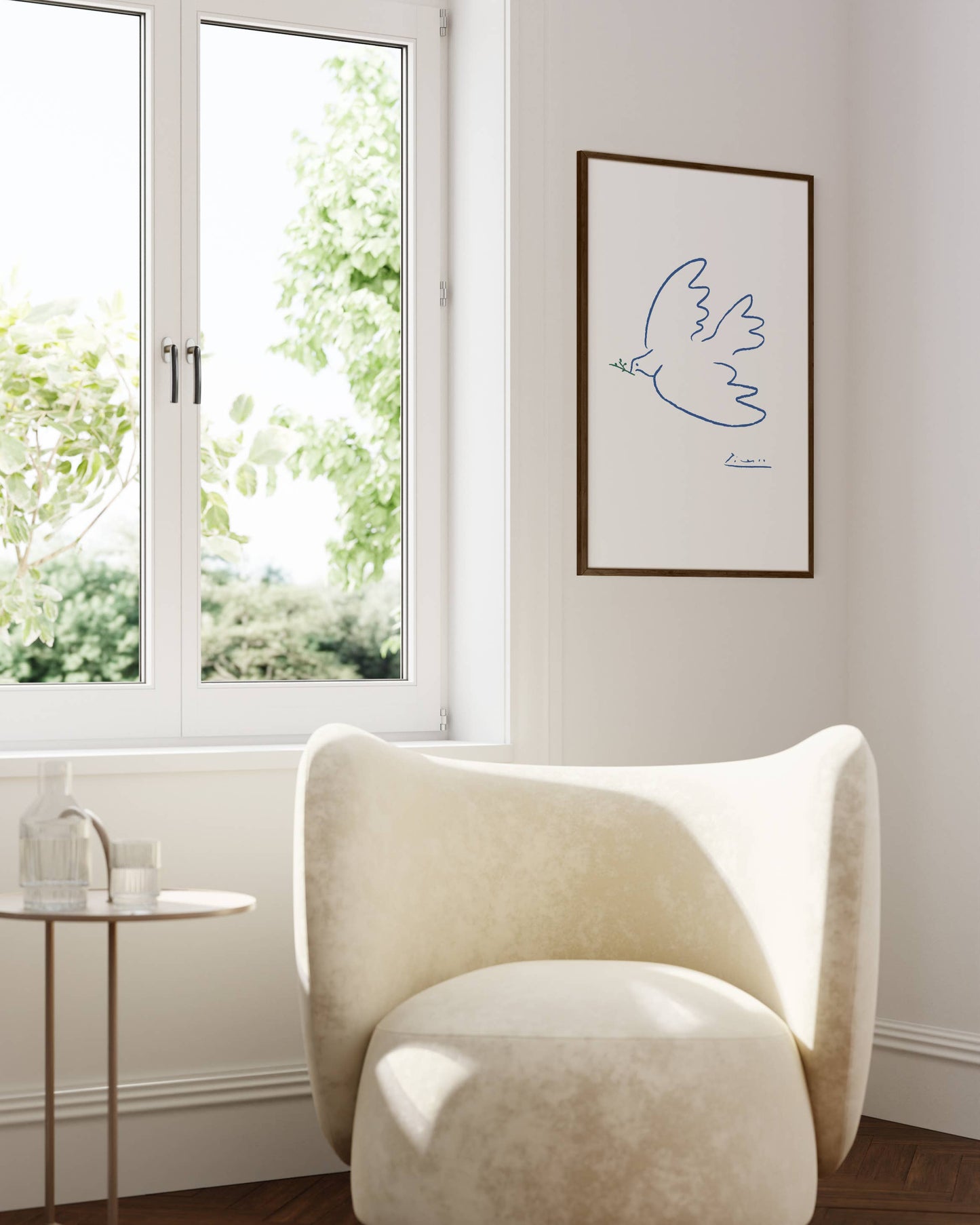 Walnut Natural Oak Wood Frame