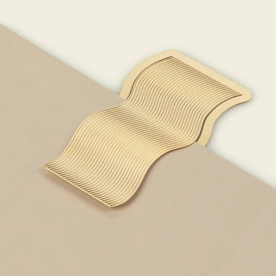 Brass Metal Bookmark - Wave