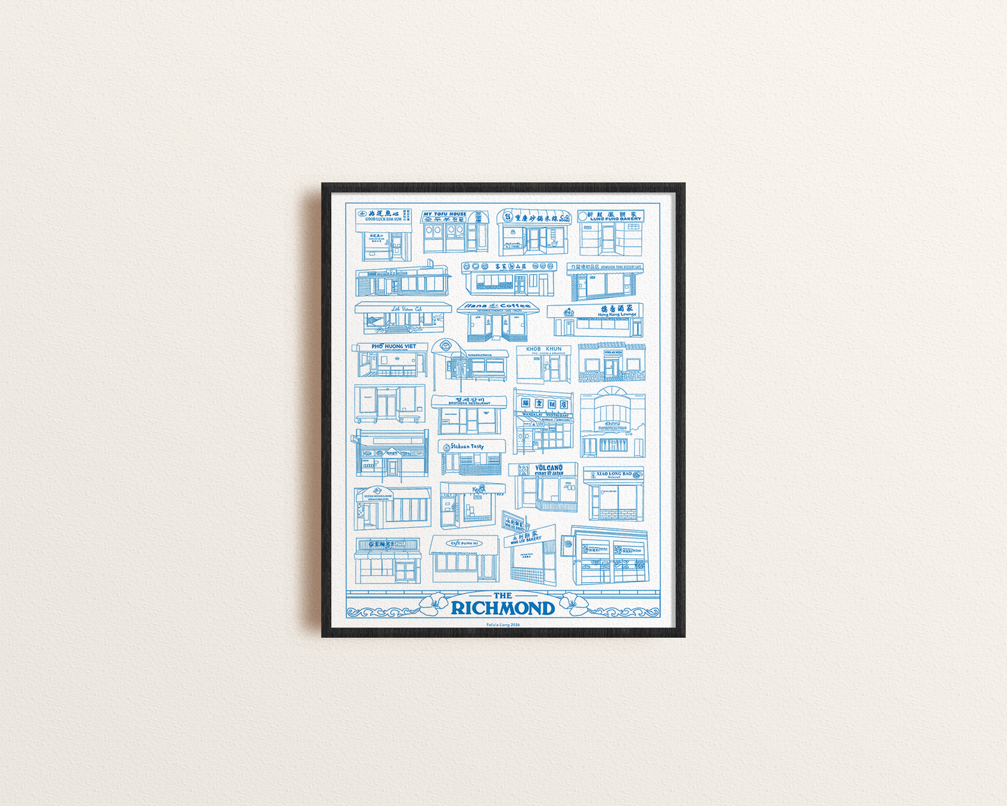 The Richmond District San Francisco Risograph Print