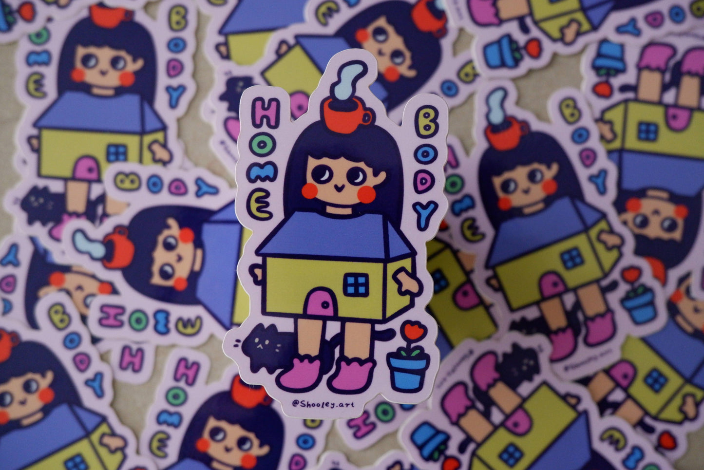 Homebody vinyl sticker