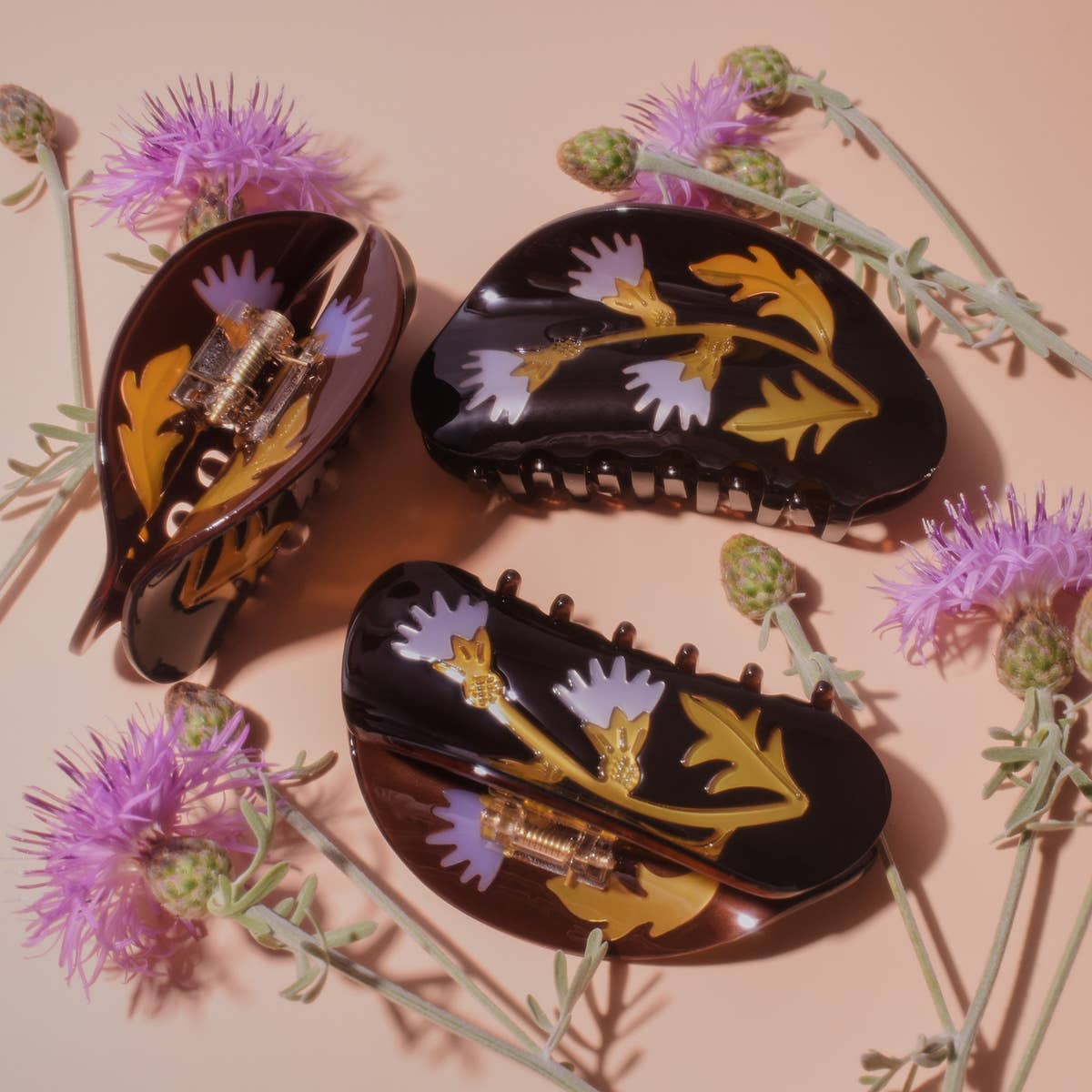 Milk Thistle Hair Claw Clip