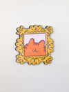 Framed Cat Portrait Vinyl Sticker