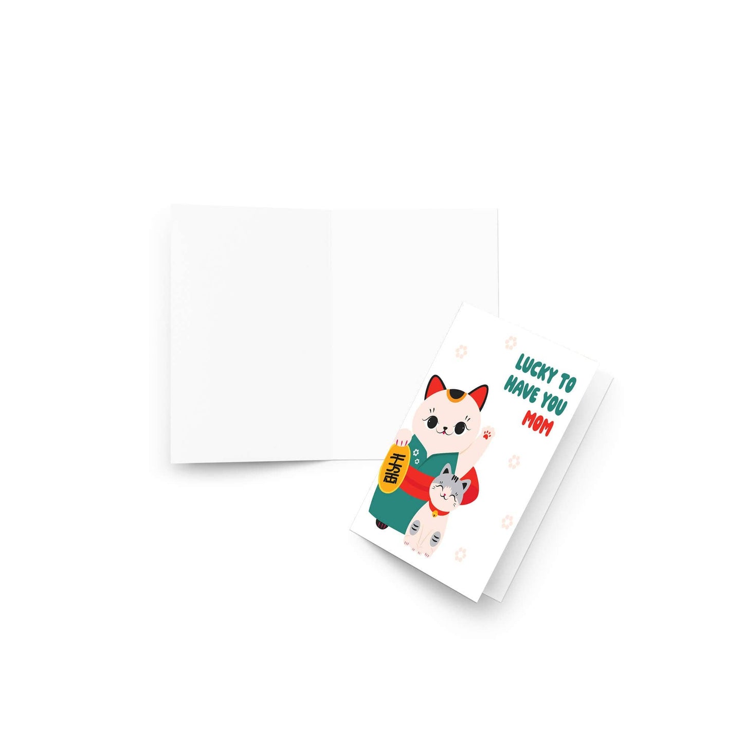 Lucky Cat Mother's Day Card