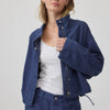 Stand Collar Drawstring Hem Jacket
