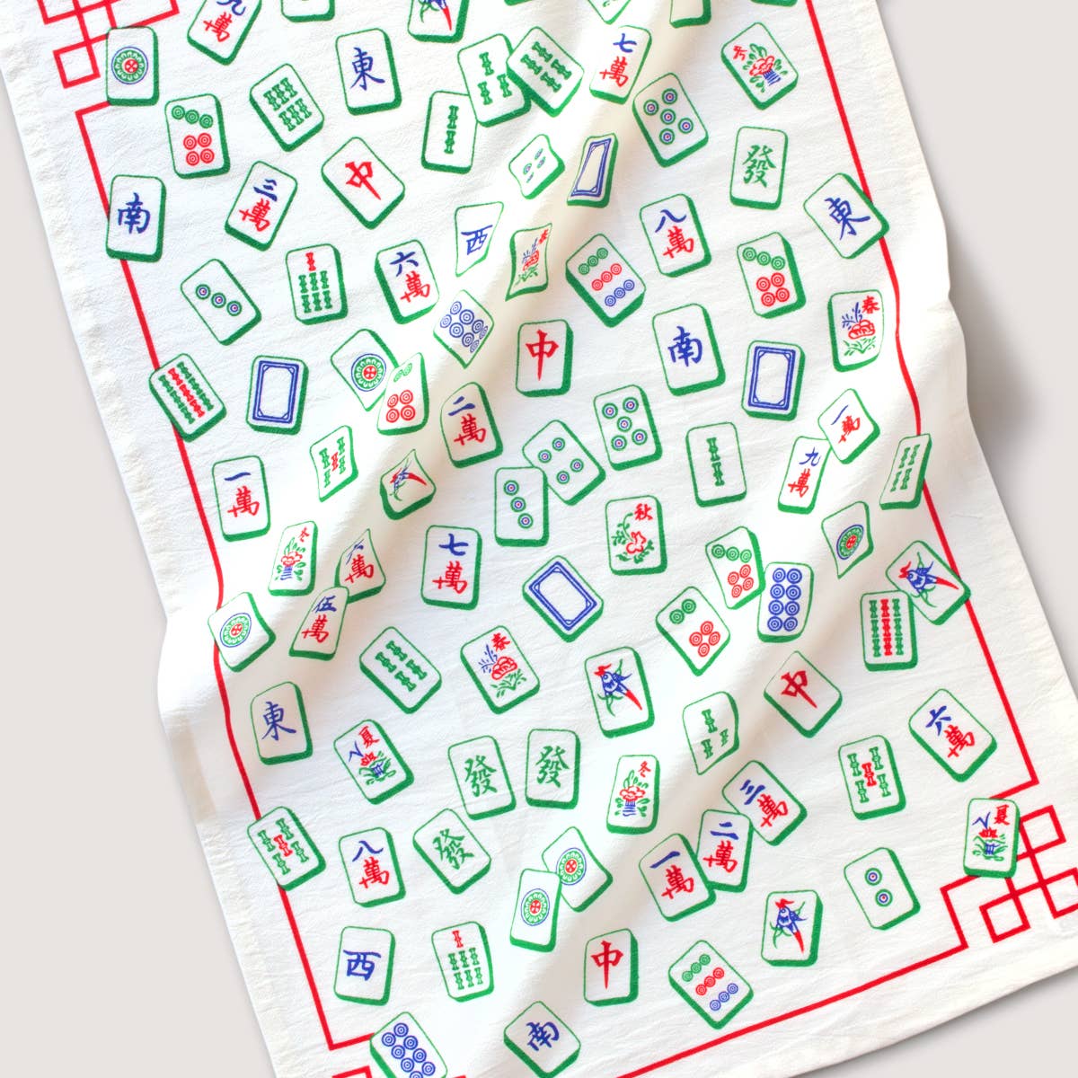 Mah Jong Tiles Tea Towel