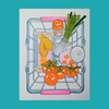 Tomato Egg Risograph Print