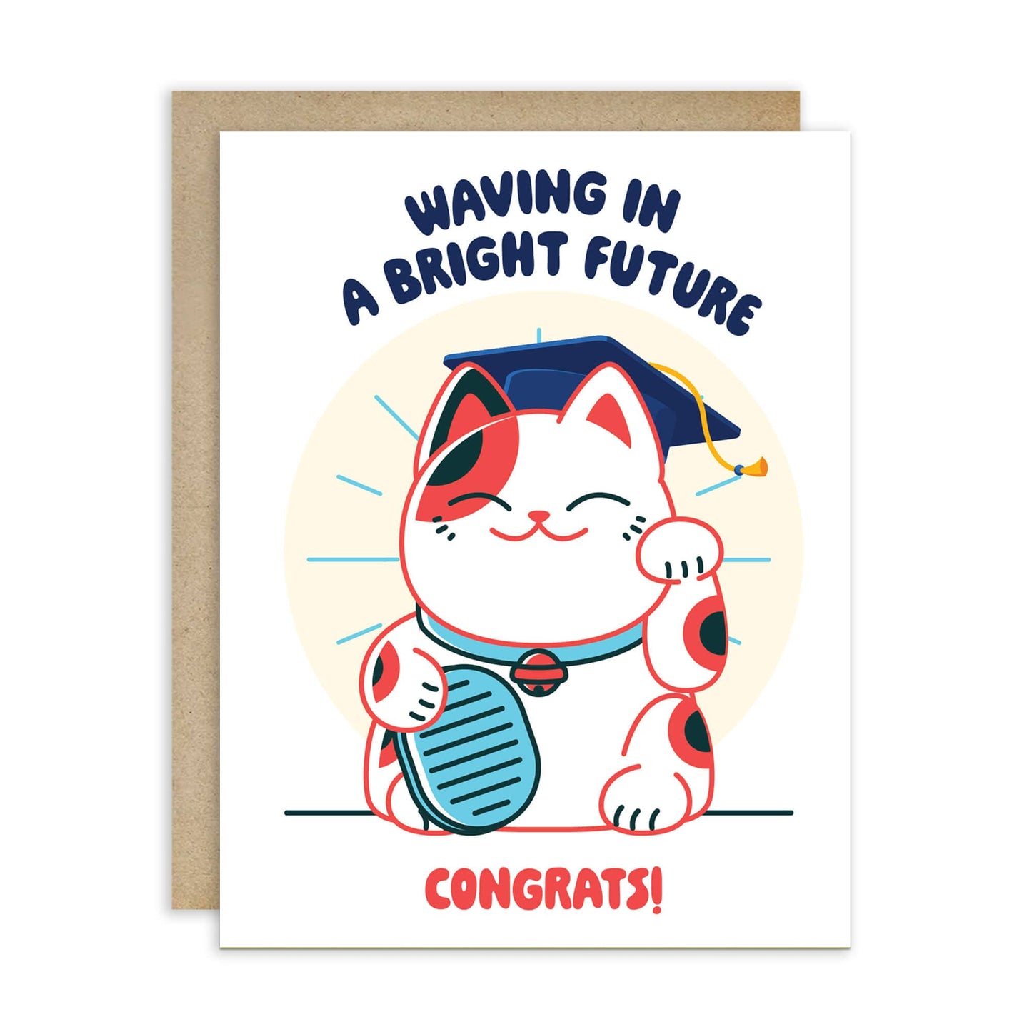 Lucky Cat Graduation Card