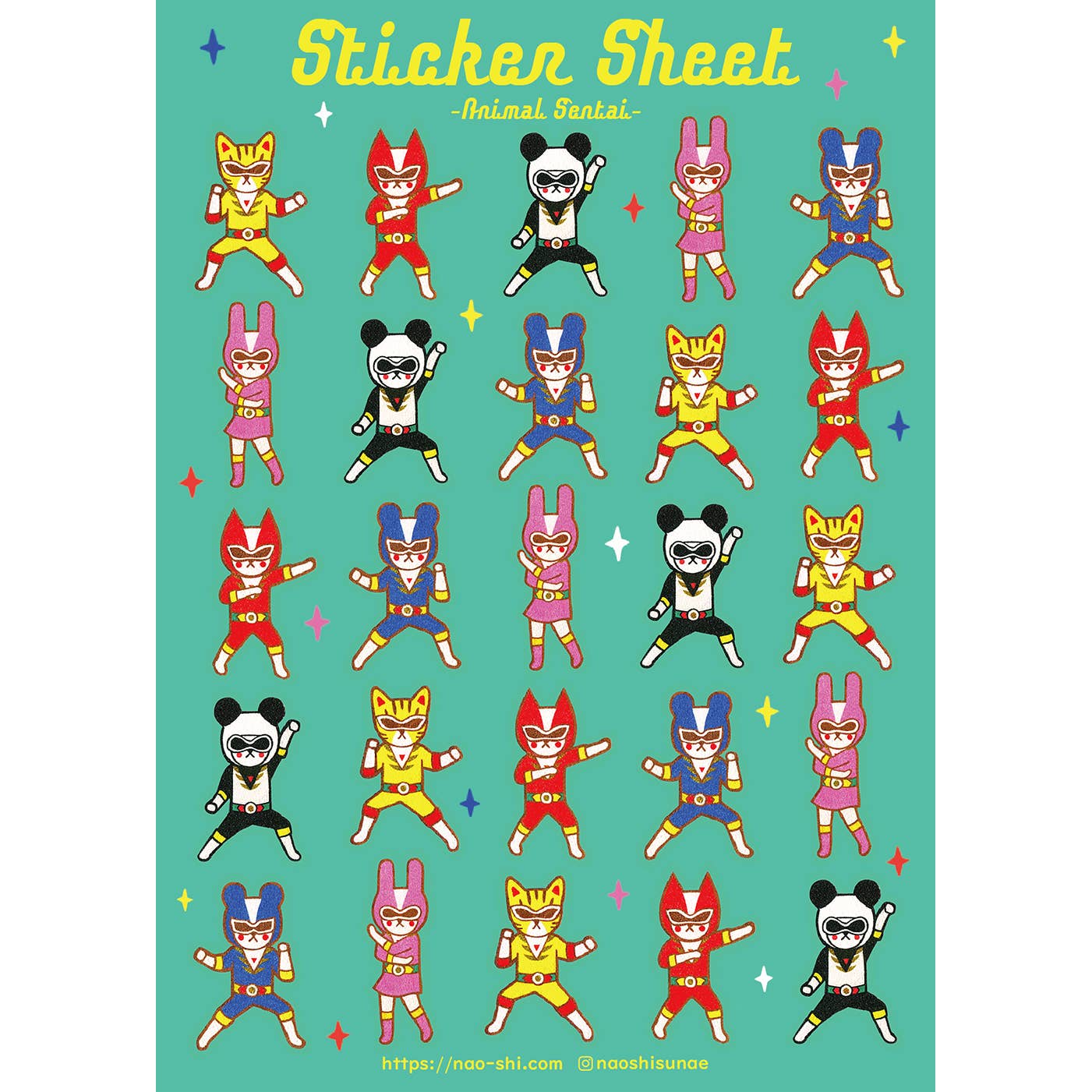 Animal Sentai Sticker Sheet
