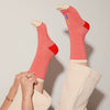 Cole Thin Stripe Crew Socks — Poppy