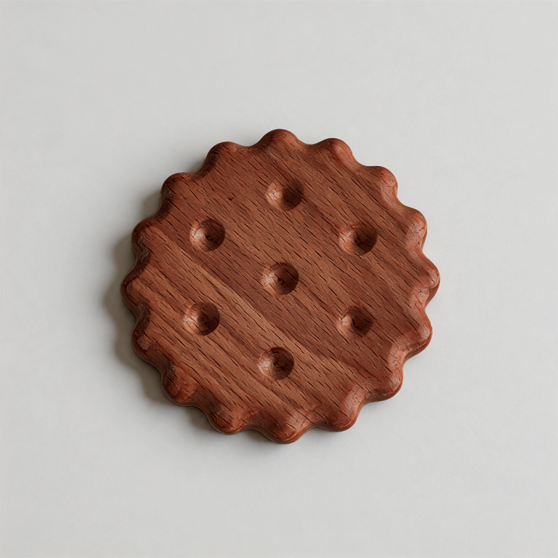 Solid Wood Biscuit Coaster