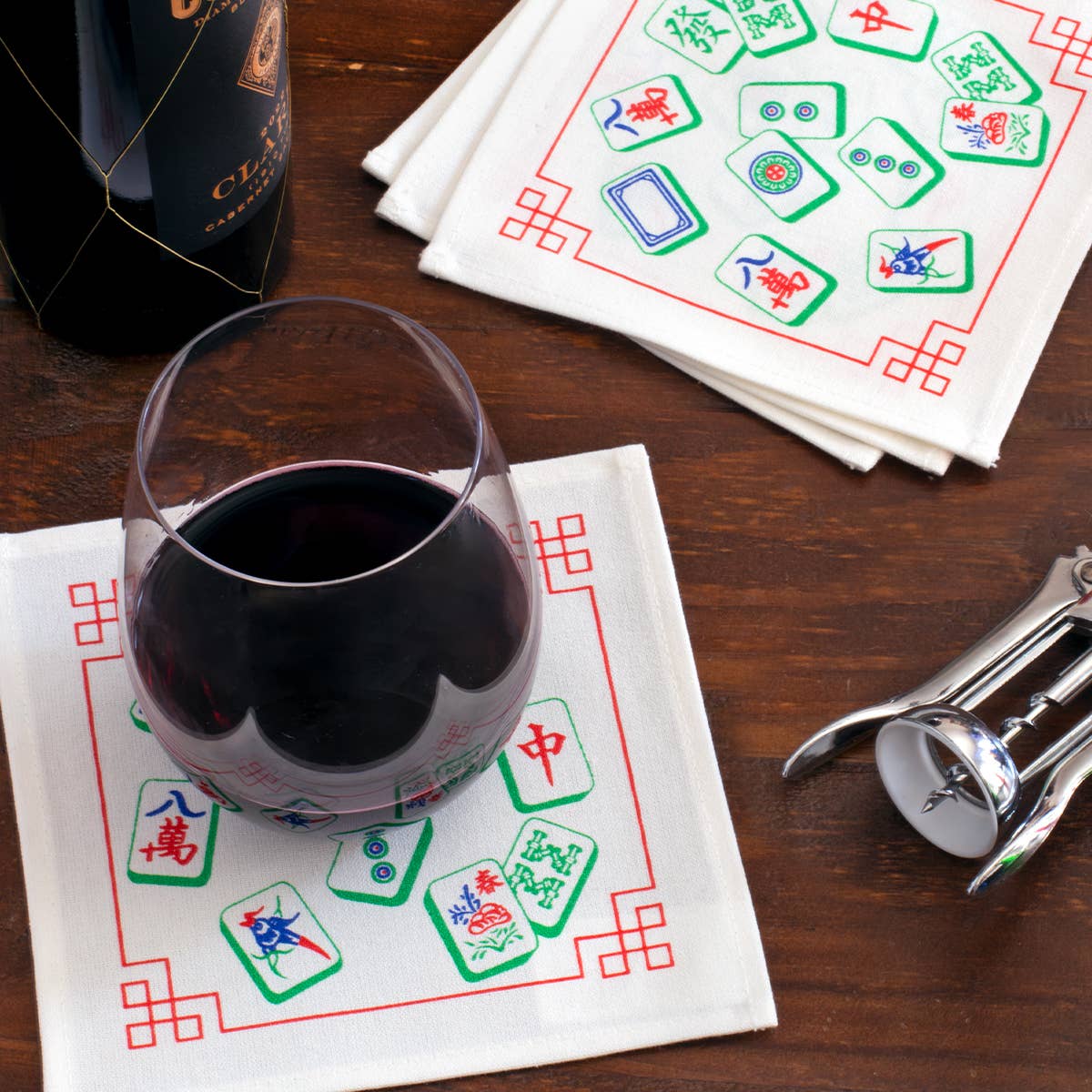 Mah Jong Tiles Cocktail Napkin Set