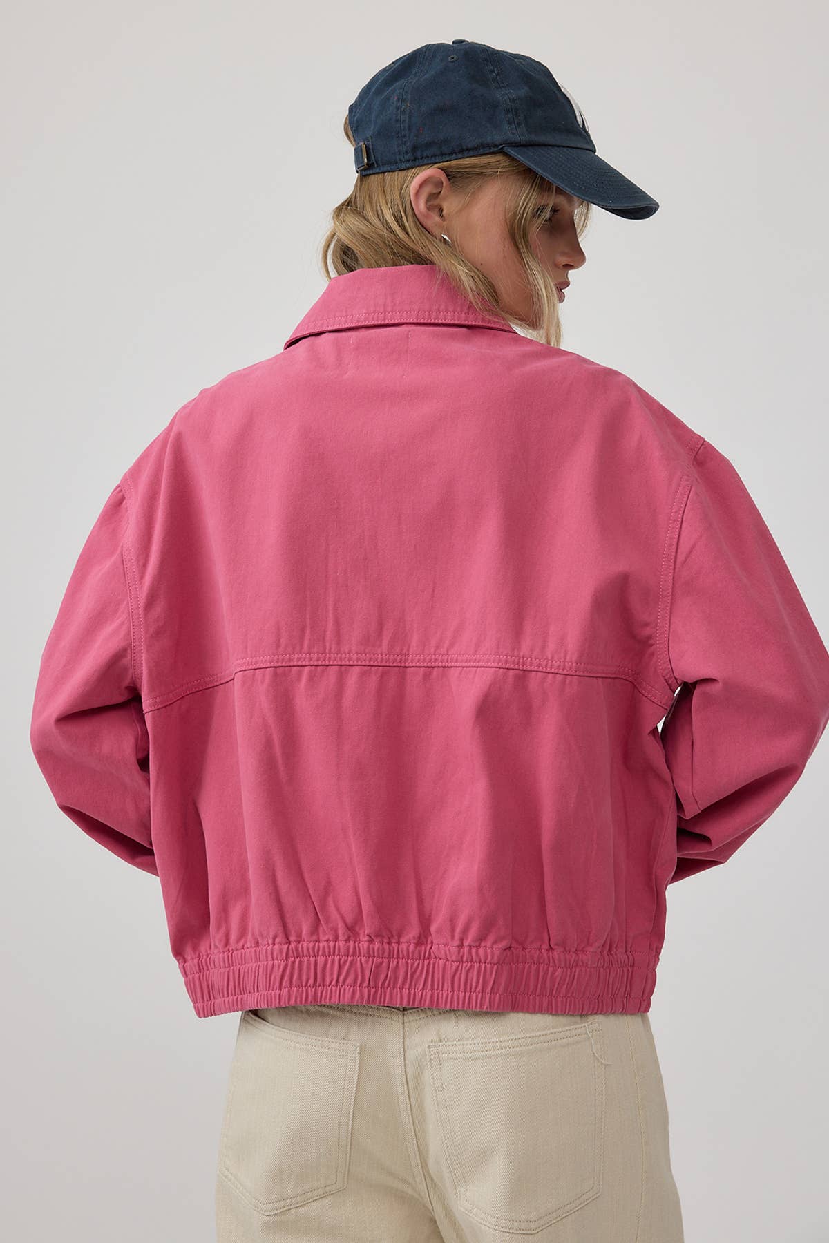 Color Dyed Zip-Up Jacket