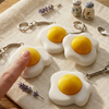 Fried Egg Clicker Keychain