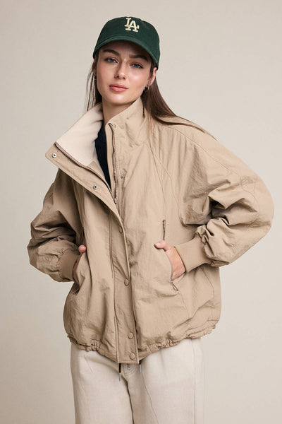 Cozy Fleece-Lined Zip & Snap Jacket