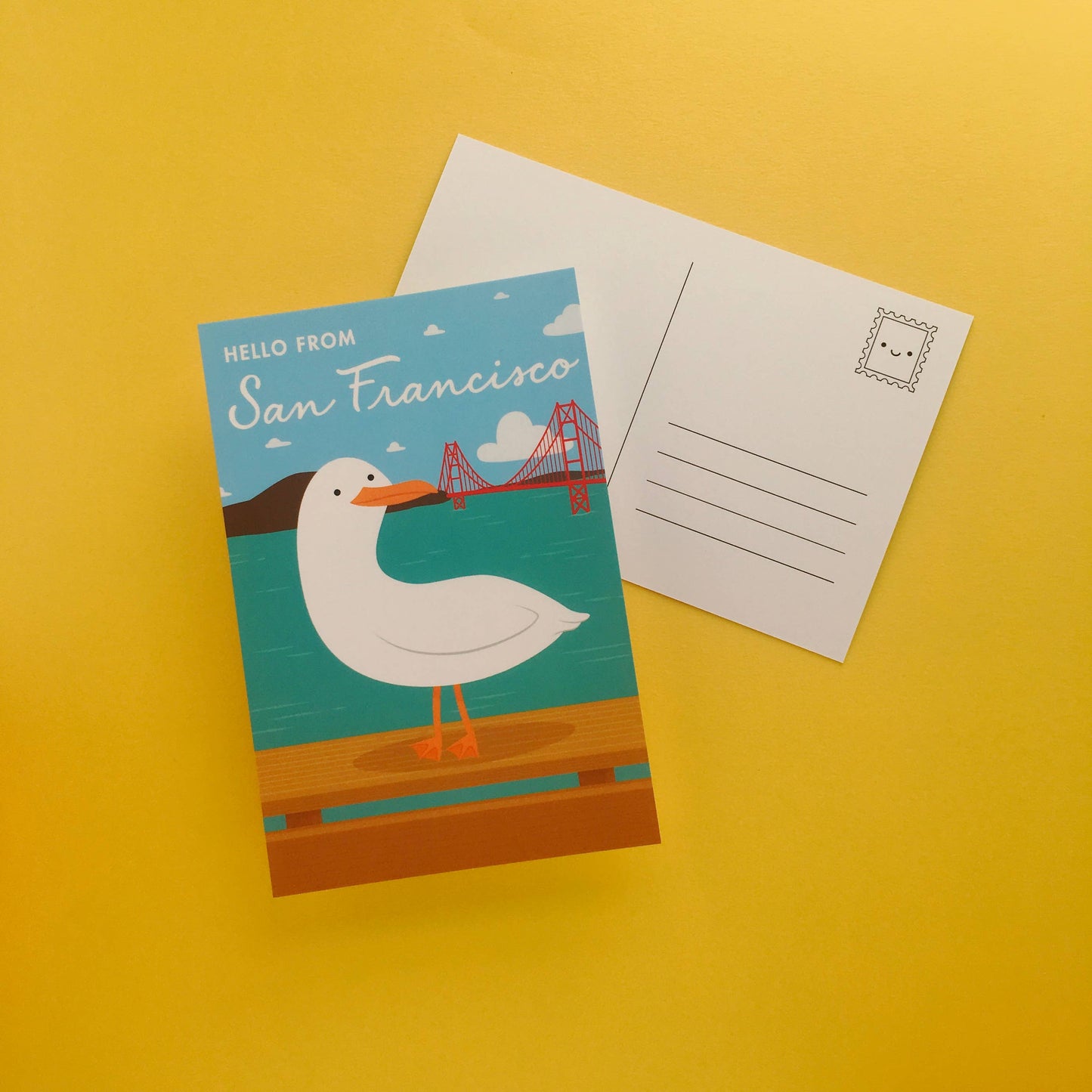Hello from San Francisco Seagull Postcard